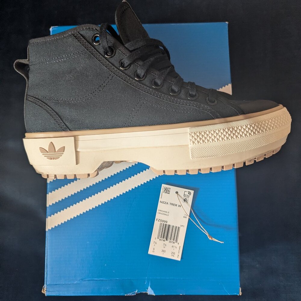Adidas Nizza Trek W High-Top Sneakers in Black/Cream